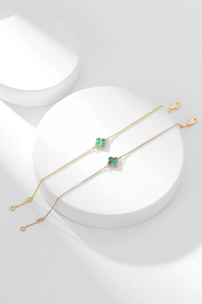 [Royal Jewelry]CLOVER BRACELET MALACHITE 1 MOTIF
