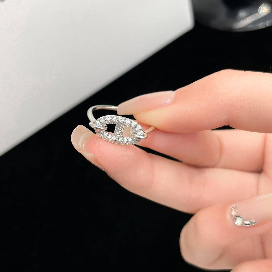[Royal Jewelry]RONDE SMALL SILVER DIAMOND RING