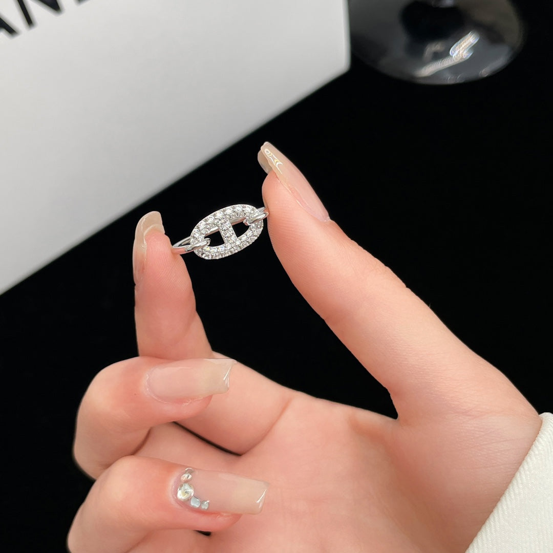 [Royal Jewelry]RONDE SMALL SILVER DIAMOND RING