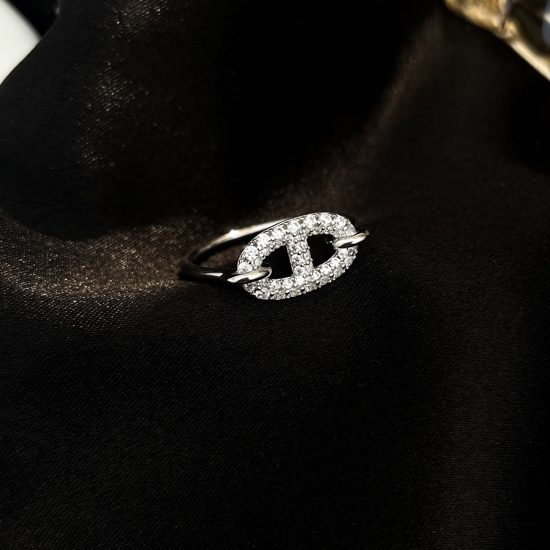 [Royal Jewelry]RONDE SMALL SILVER DIAMOND RING