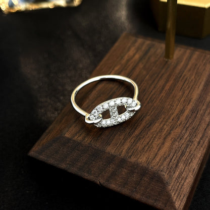 [Royal Jewelry]RONDE SMALL SILVER DIAMOND RING