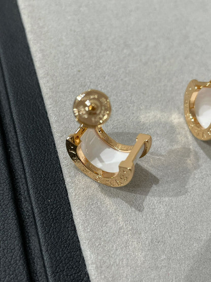 [Royal Jewelry]ZERO 1 PINK GOLD CERAMIC EARRINGS