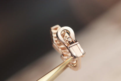 [Royal Jewelry]SERPENT PINK GOLD DIAMOND EARRINGS