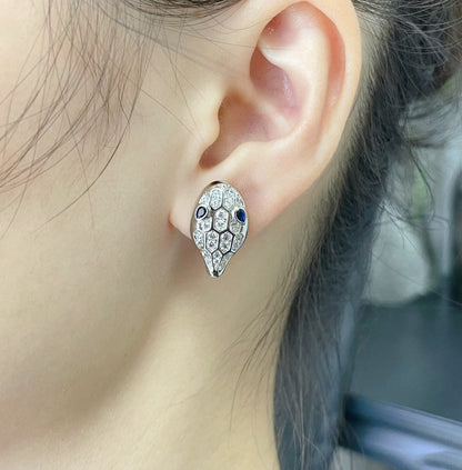 [Royal Jewelry]SERPENT DIAMOND STUD EARRINGS