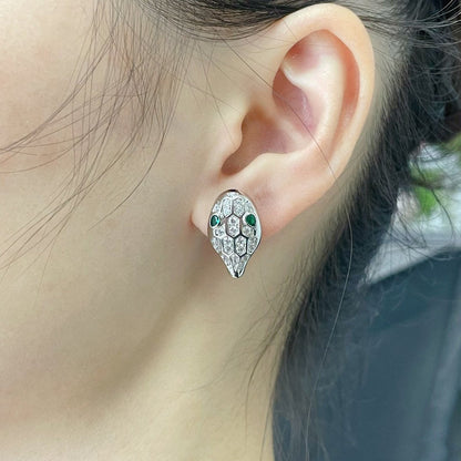 [Royal Jewelry]SERPENT DIAMOND STUD EARRINGS