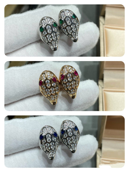 [Royal Jewelry]SERPENT DIAMOND STUD EARRINGS