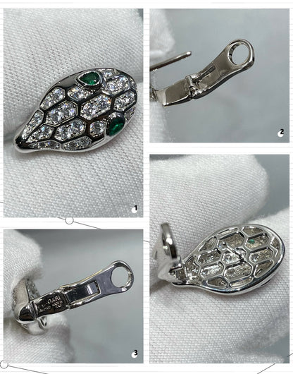 [Royal Jewelry]SERPENT DIAMOND STUD EARRINGS
