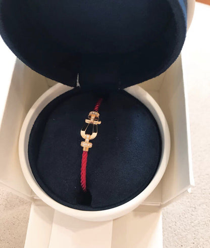 [Royal Jewelry]FORCE 10 HALF DIAMOND PINK GOLD RED CORDERI LARGE AND MEDIUM MODEL