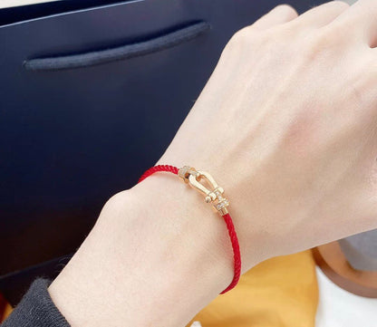 [Royal Jewelry]FORCE 10 HALF DIAMOND PINK GOLD RED CORDERI LARGE AND MEDIUM MODEL