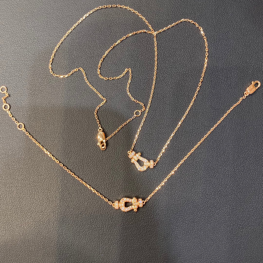 [Royal Jewelry]FORCE 10 DIAMOND PINK GOLD NECKLACE MINI MODEL