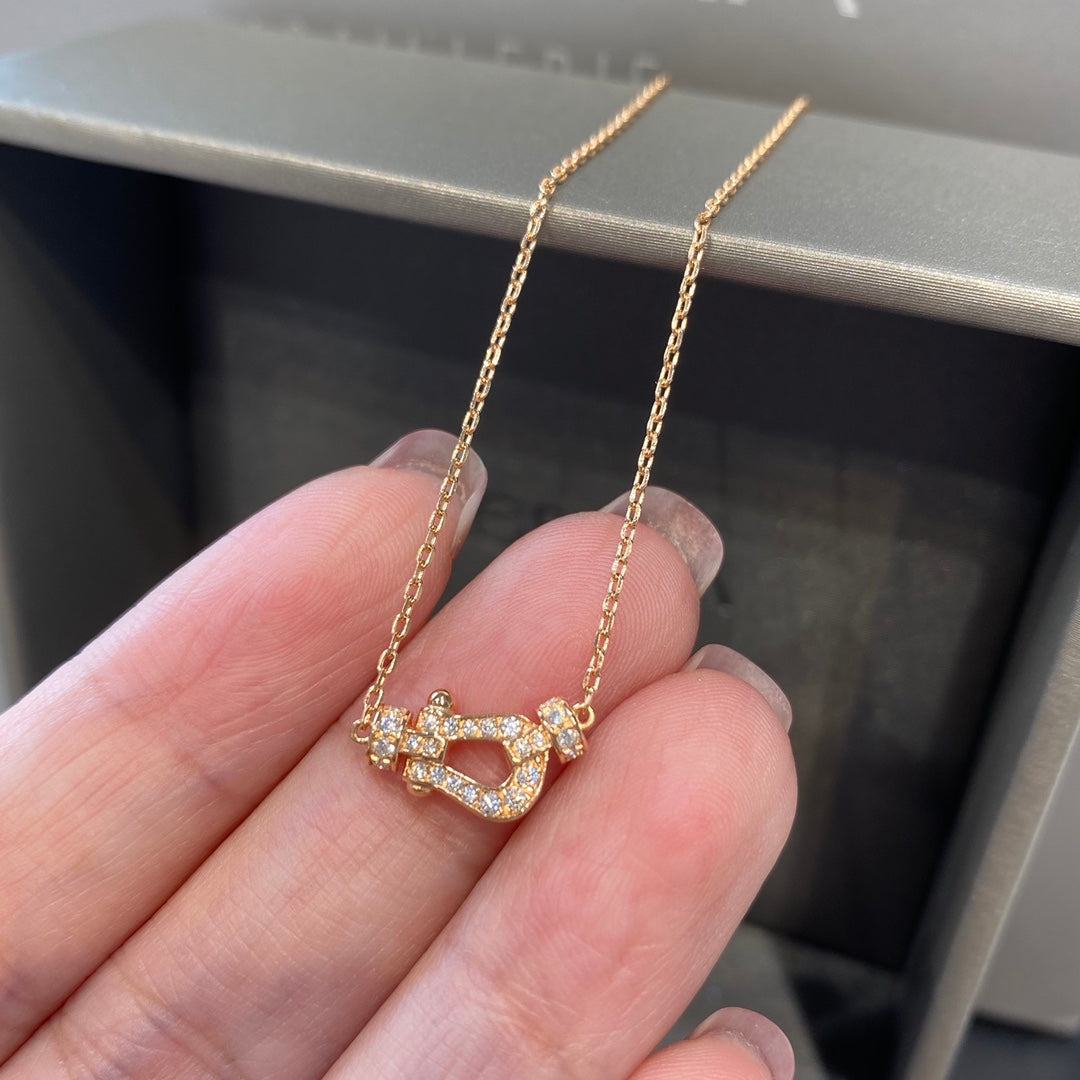 [Royal Jewelry]FORCE 10 DIAMOND PINK GOLD NECKLACE MINI MODEL