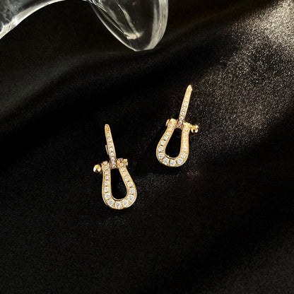 [Royal Jewelry]FORCE 10 FULL DIAMOND DROP EARRINGS MEDIUM MODEL
