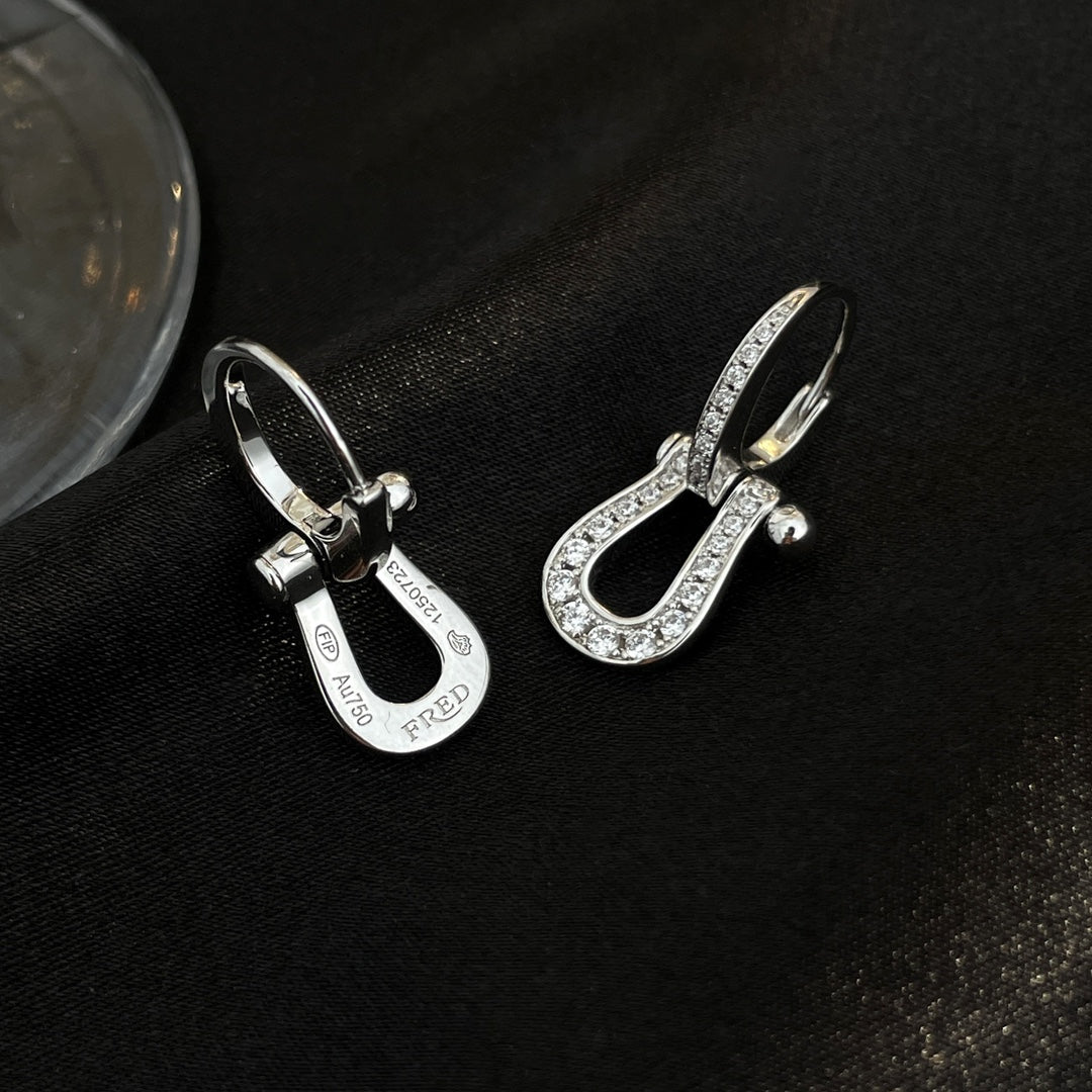 [Royal Jewelry]FORCE 10 FULL DIAMOND DROP EARRINGS MEDIUM MODEL