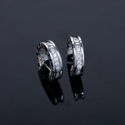 [Royal Jewelry]ZERO 1 MINI SILVER DIAMOND EARRINGS