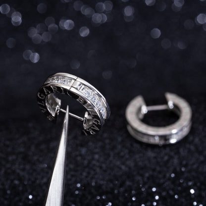 [Royal Jewelry]ZERO 1 MINI SILVER DIAMOND EARRINGS