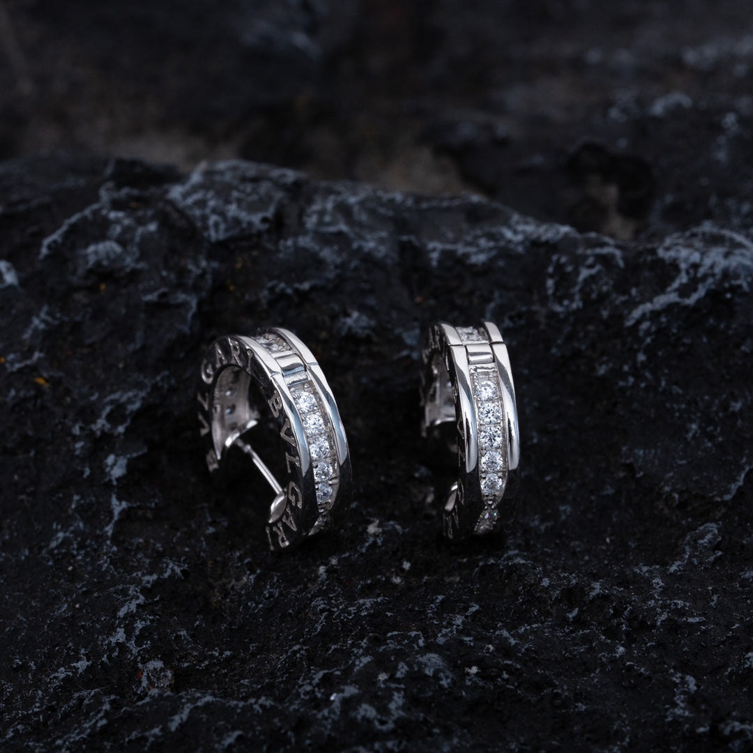 [Royal Jewelry]ZERO 1 MINI SILVER DIAMOND EARRINGS