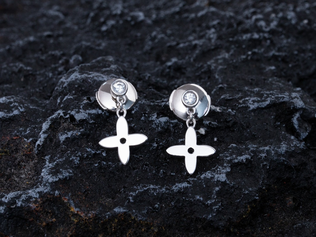 [Royal Jewelry]VIDYLLE SILVER DIAMOND MINI DROP EARRINGS