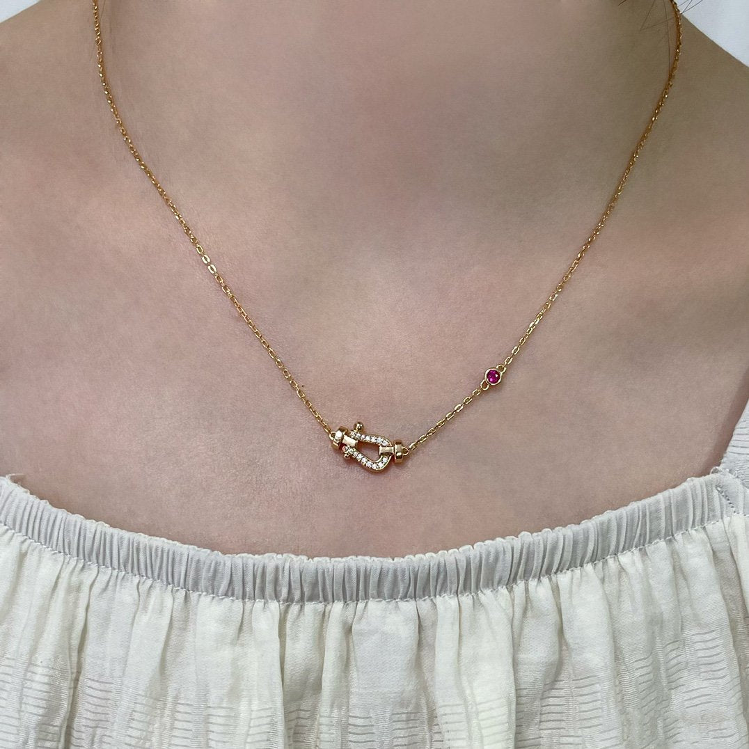 [Royal Jewelry]FORCE 10 DIAMOND PINK GOLD NECKLACE