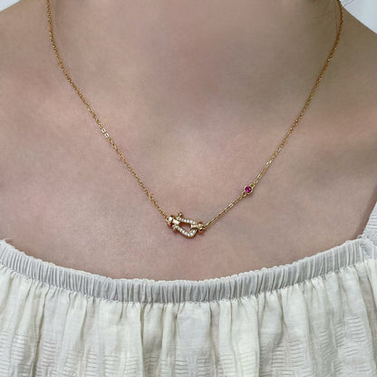 [Royal Jewelry]FORCE 10 DIAMOND PINK GOLD NECKLACE