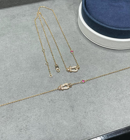 [Royal Jewelry]FORCE 10 DIAMOND PINK GOLD NECKLACE