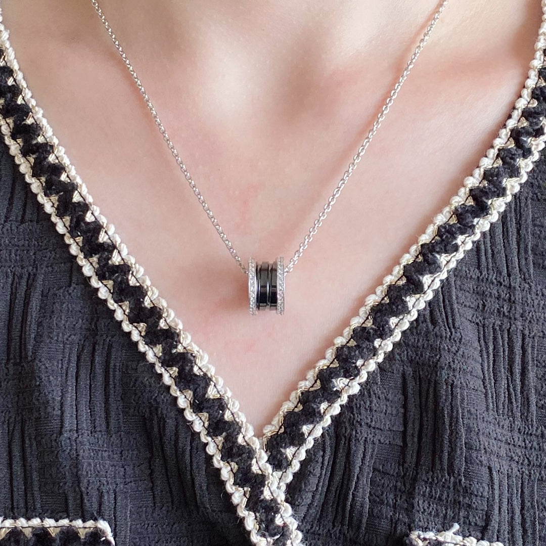 [Royal Jewelry]ZERO 1 DIAMOND CERAMIC NECKLACE