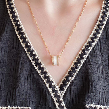 [Royal Jewelry]ZERO 1 DIAMOND CERAMIC NECKLACE