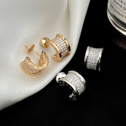 [Royal Jewelry]ZERO 1 DIAMOND PAVED EARRINGS