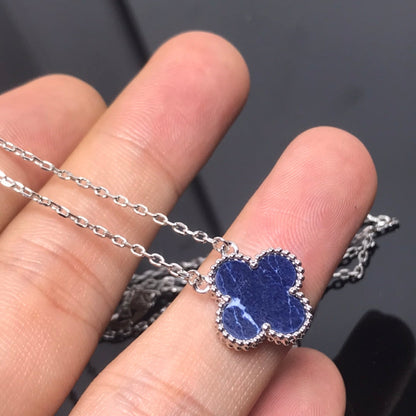 [Royal Jewelry]CLOVER PIETERSITE SILVER LONG NECKLACE