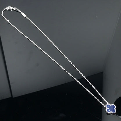 [Royal Jewelry]CLOVER PIETERSITE SILVER LONG NECKLACE