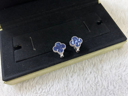 [Royal Jewelry]CLOVER PIETERSITE MEDIUM STUD EARRINGS