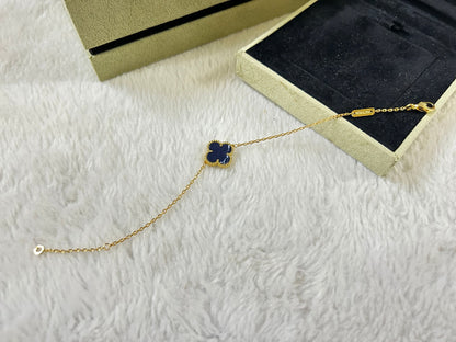 [Royal Jewelry]CLOVER 1 MOTIF PIETERSITE BRACELET