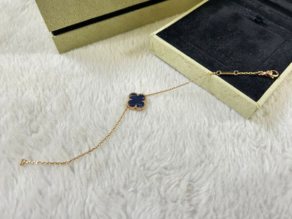 [Royal Jewelry]CLOVER 1 MOTIF PIETERSITE BRACELET