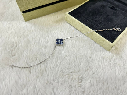 [Royal Jewelry]CLOVER 1 MOTIF PIETERSITE BRACELET