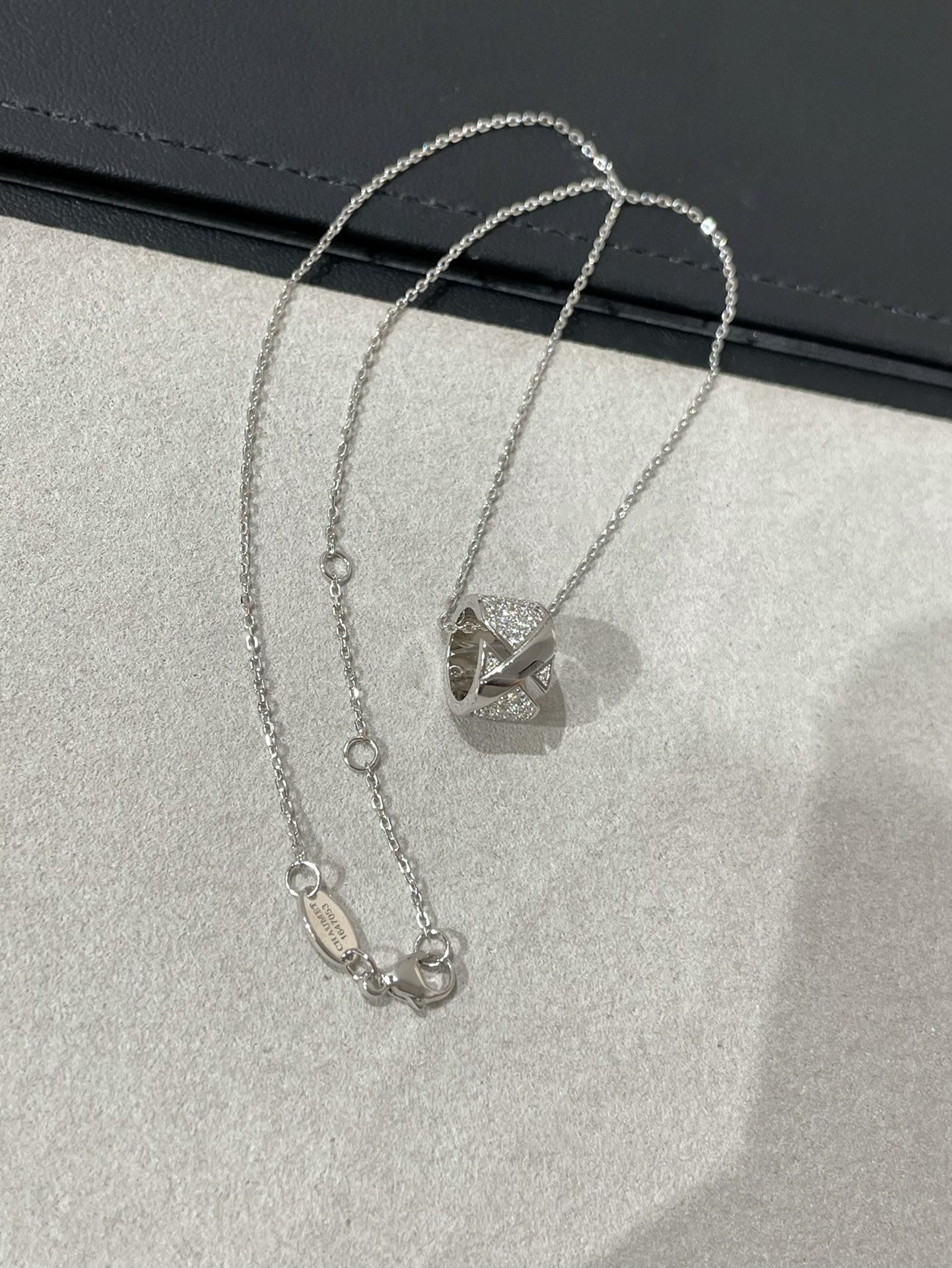 [Royal Jewelry]LIENS EVIDENCE DIAMOND PAVED NECKLACE