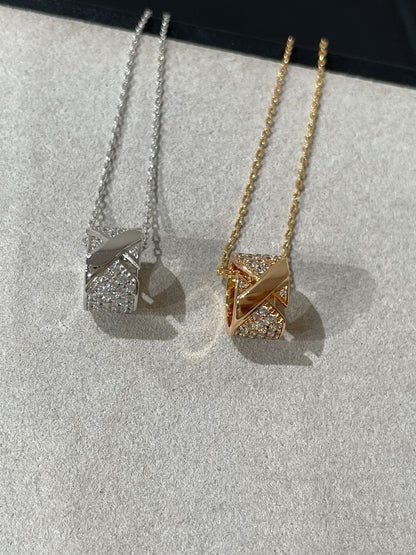 [Royal Jewelry]LIENS EVIDENCE DIAMOND PAVED NECKLACE