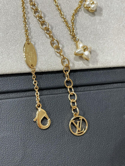 [Royal Jewelry]FLOWERGRAM GOLD MOP DOUBLE ROW NECKLACE