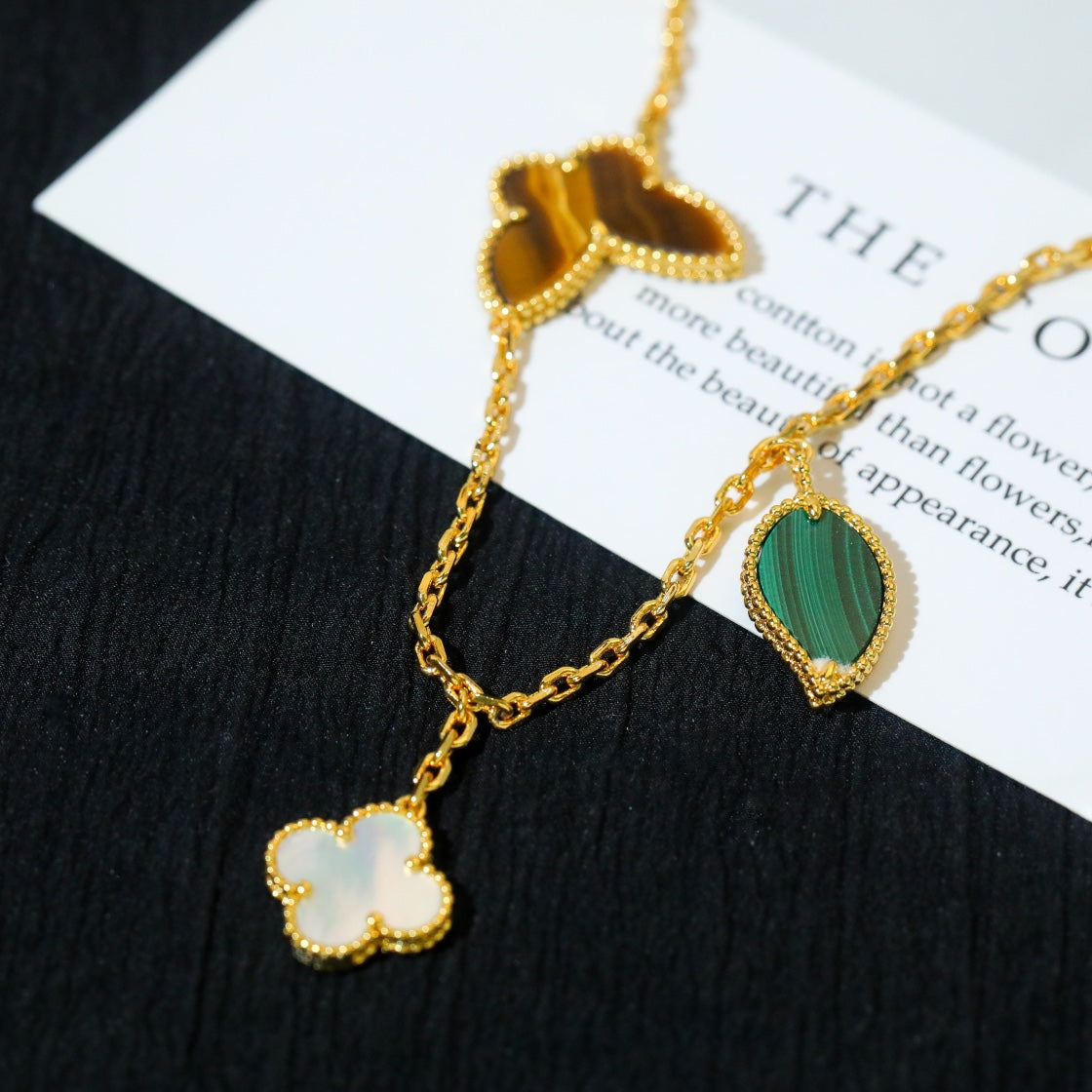 [Royal Jewelry]LUCKY SPRING 5 MOTIF GOLD BRACELET