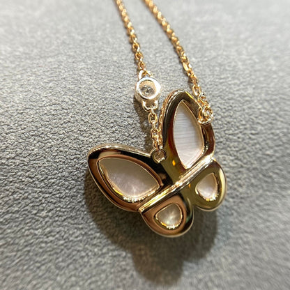[Royal Jewelry]BUTTERFLY MOP DIAMOND NECKLACE