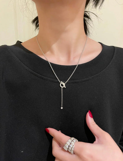 [Royal Jewelry]FINESSE SILVER DIAMOND NECKLACE