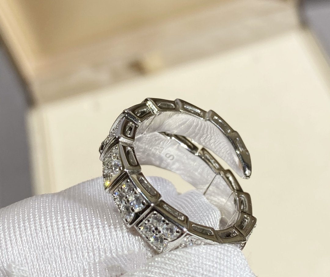 [Royal Jewelry]SERPENTI RING SILVER DIAMOND PAVED
