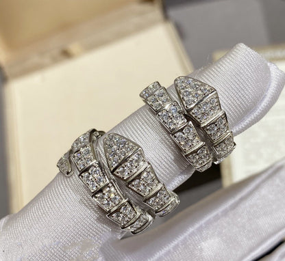 [Royal Jewelry]SERPENTI RING SILVER DIAMOND PAVED