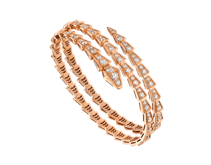 [Royal Jewelry]SERPENTI BRACELET PINK GOLD DIAMOND DOUBLE ROW