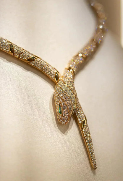 [Royal Jewelry]HAUTE COUTURE GOLD SERPENTI NECKLACE