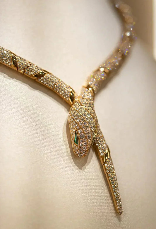 [Royal Jewelry]HAUTE COUTURE GOLD SERPENTI NECKLACE