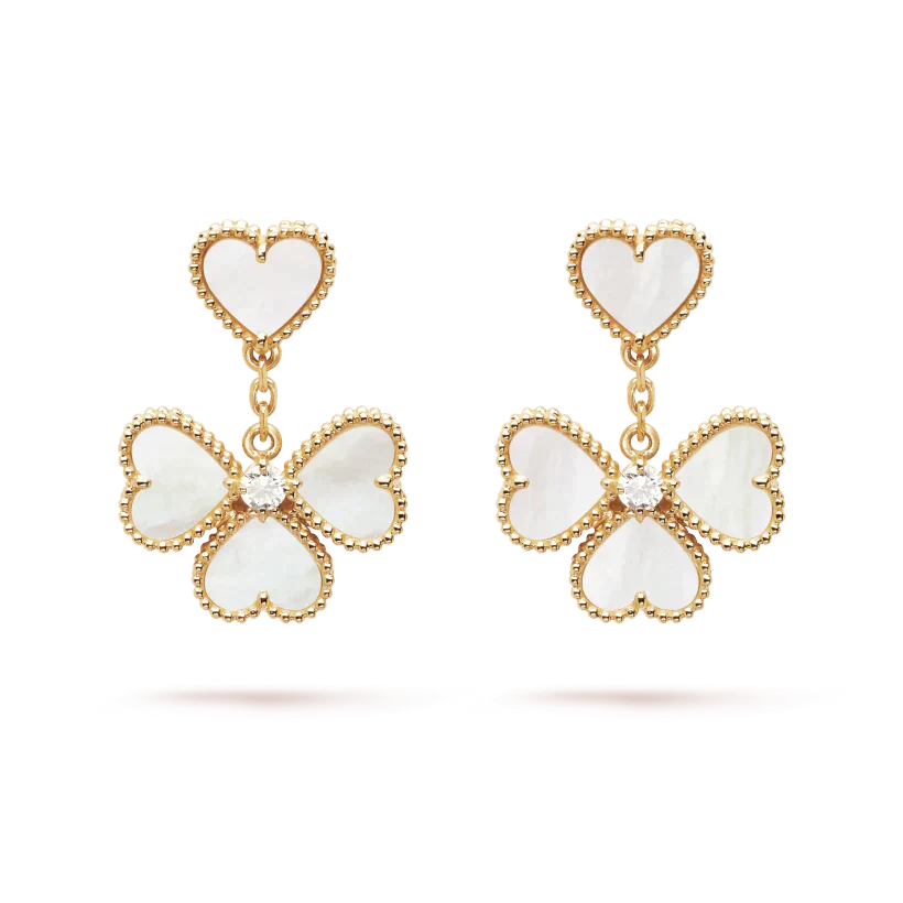 [Royal Jewelry]CLOVER SWEET WHITE MOP EARRINGS