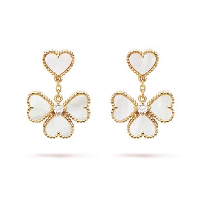 [Royal Jewelry]CLOVER SWEET WHITE MOP EARRINGS