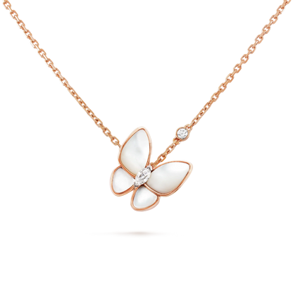 [Royal Jewelry]BUTTERFLY MOP DIAMOND NECKLACE