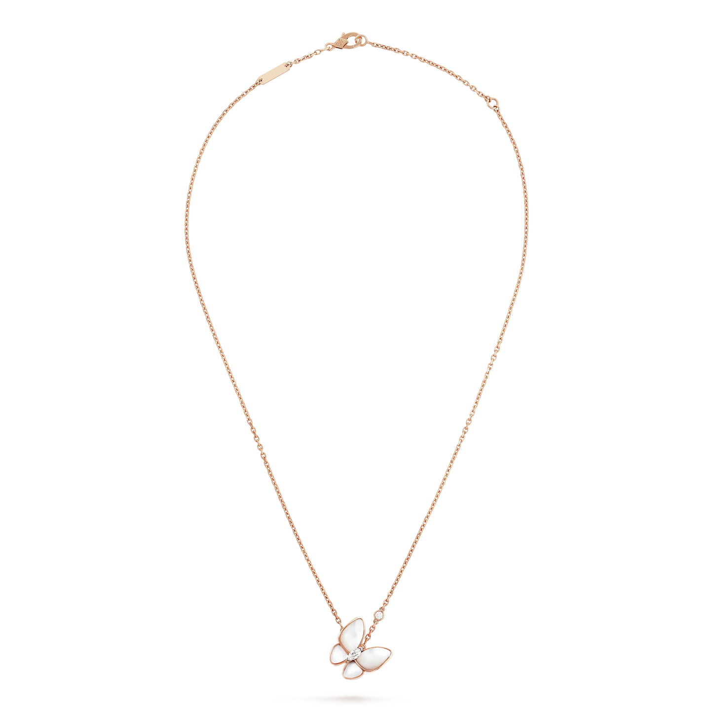 [Royal Jewelry]BUTTERFLY MOP DIAMOND NECKLACE