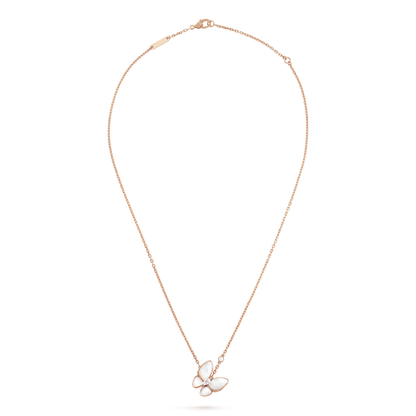 [Royal Jewelry]BUTTERFLY MOP DIAMOND NECKLACE