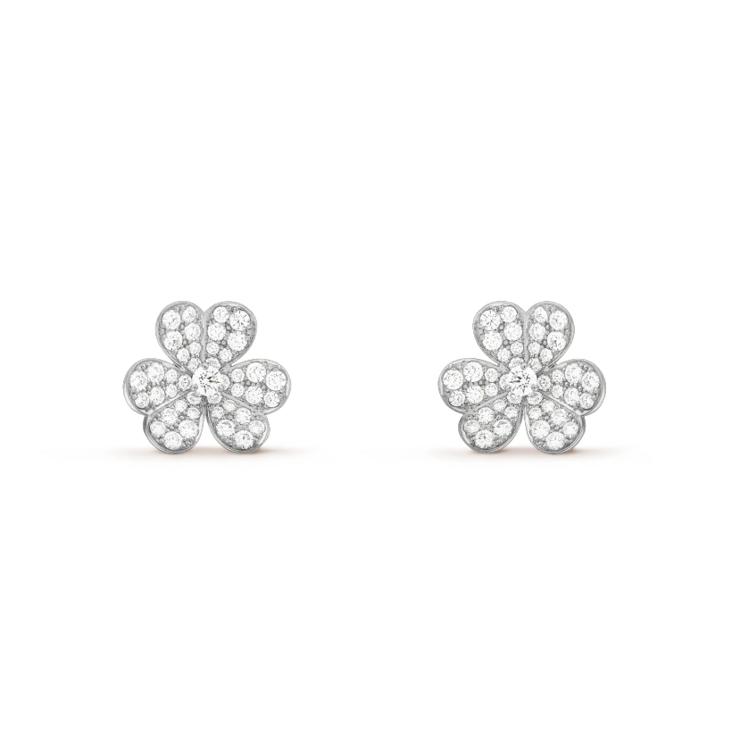 [Royal Jewelry]CLOVER COMOS DIAMOND EARRINGS SILVER